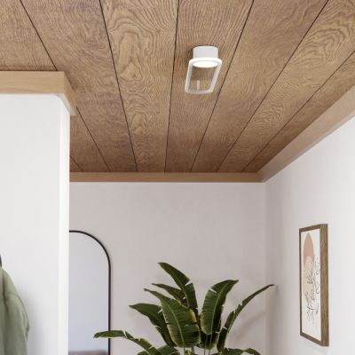 Lámpara de techo blanca de acero, Constance, 24W, white switch LED