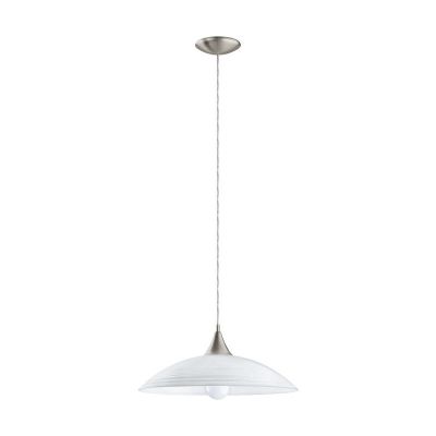 Lámpara colgante blanca de vidrio, Valgano
