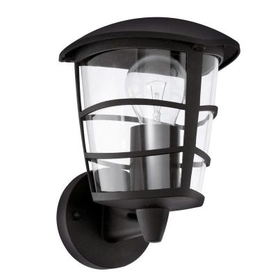 Lámpara exterior negra de plástico, Inas, IP44
