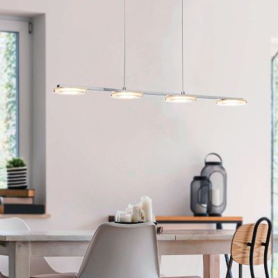 Lámpara colgante cromada de plástico, Pace, 5W, 3000K LED