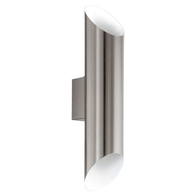 Lámpara exterior blanca de acero inoxidable, Alianne, IP44