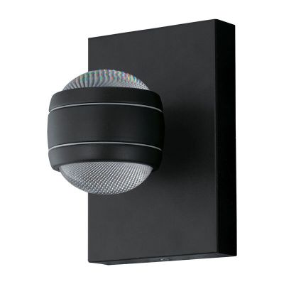 Lámpara exterior negra de plástico, Bastien, IP44
