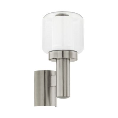 Lámpara exterior plateada de vidrio, Anco, IP44