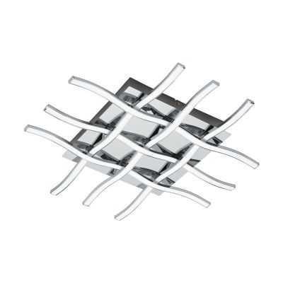 Lámpara de techo cromada de acero, Arantxa, 36W, 3000K LED