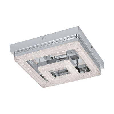 Lámpara de techo cromada de plástico, Arjo, 12W, 3000K LED