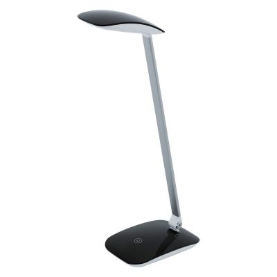 Flexo negro de plástico, Arslan, 5W, 4000K LED, con regulador táctil