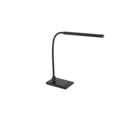 Flexo negro de plástico, Brennan, 5W, 4000K LED, con regulador táctil