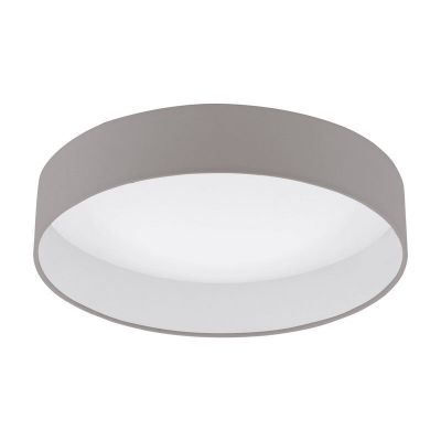 Lámpara de techo gris pardo de tela, Guido, 18W, 3000K LED