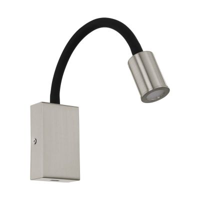 Aplique níquel de plástico, Cafer, 4W, 3000K LED, con interruptor