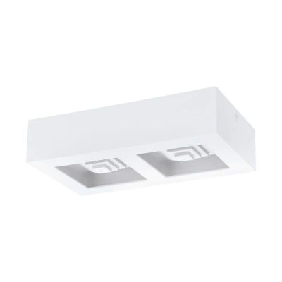 Plafón de techo blanco de acero, Olger, 6W, 3000K LED