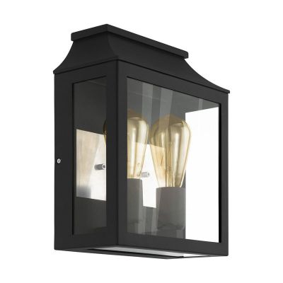 Lámpara exterior negro de aluminio, Lenox, IP44