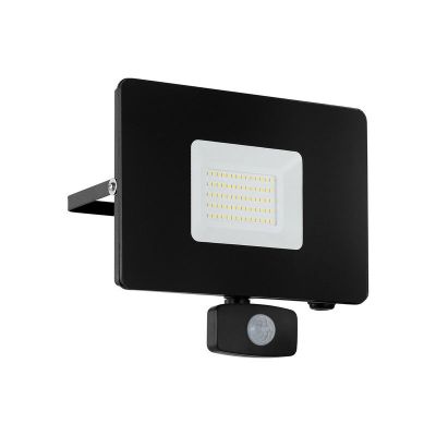 Aplique exterior con sensor de movimiento negro de aluminio, Joey, IP44