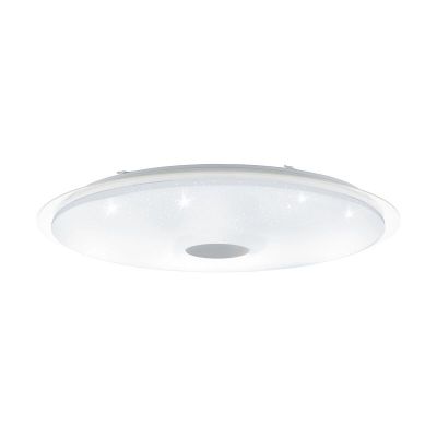 Plafón de techo transparente de acero, Dunya, 80W, color de luz ajustable LED