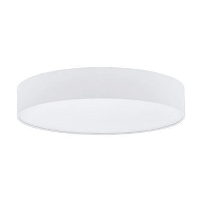 Lámpara de techo blanca de plástico, Sila, 40W, ajustable entre luz blanco cálido y frío LED, con mando a distancia