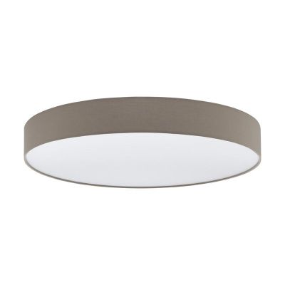 Lámpara de techo gris pardo de plástico, Sila, 60W, ajustable entre luz blanco cálido y frío LED, con mando a distancia