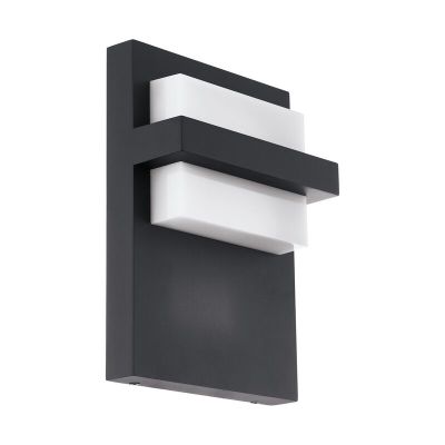 Lámpara exterior antracita de aluminio, Nicol, 10W, 3000K LED, IP44