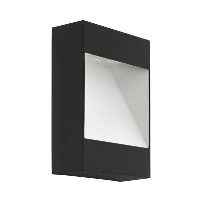 Lámpara exterior antracita de aluminio, Elvi, 10W, 3000K LED, IP44