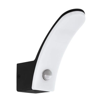 Aplique exterior con sensor de movimiento negro de aluminio, Oskar, 11W, 3000K LED, IP44