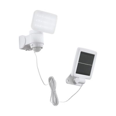 Aplique solar exterior blanco de plástico, Frits, 5W, 6500K LED, IP44