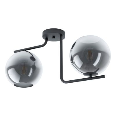 Plafón de techo negro de acero, Elsina