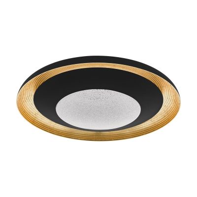 Plafón de techo dorado de plástico, Maddy, 24W, color de luz ajustable LED
