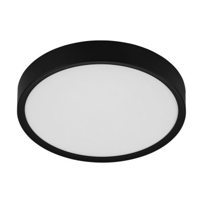 Plafón de techo negro de plástico, Jouk, 16W, 3000K LED