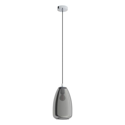 Lámpara colgante cromada de vidrio, Fredericus