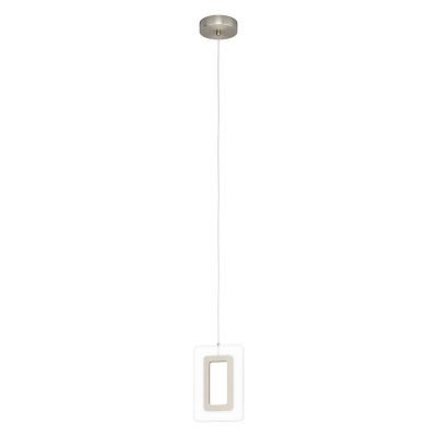 Lámpara colgante níquel de plástico, Niels, 5W, 3000K LED