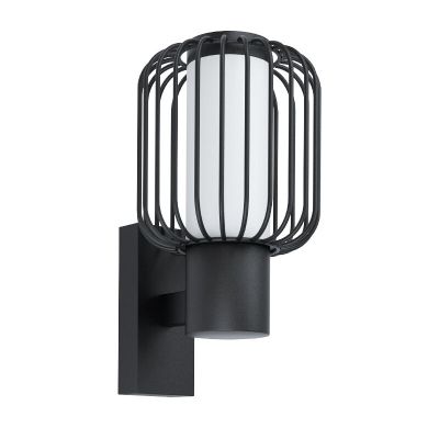 Lámpara exterior negro de acero, Latife, IP44