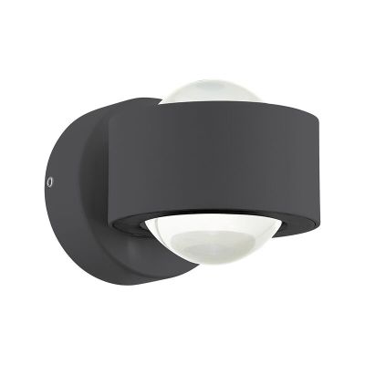 Lámpara exterior antracita de aluminio, Lyn, 2W, 3000K LED, IP44