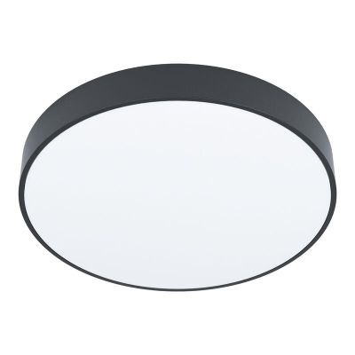 Aplique de techo negro de acero, Zippora, 18W, color de luz ajustable LED