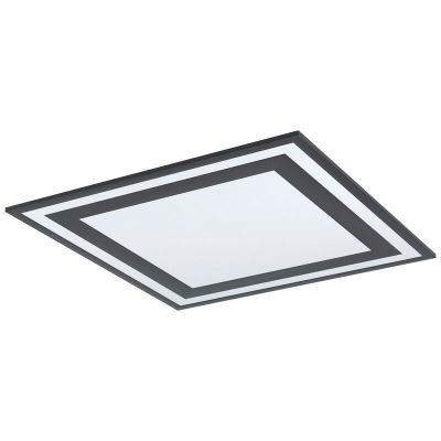 Plafón de techo negro de aluminio, Tirzah, 36W, 4000K LED