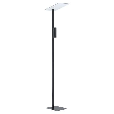 Lámpara de pie blanca de aluminio, Annegreet, con interruptor