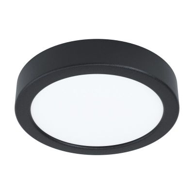 Lámpara de techo negra de acero, Pascale, 10W, 4000K LED