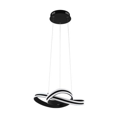 Lámpara colgante negra de plástico, Marigje, 18W, 3000K LED