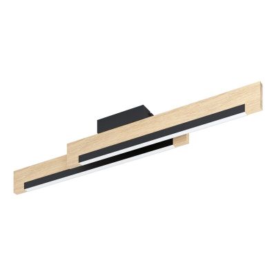 Plafón de techo de madera marrón, Ludovica, 10W, 3000K LED