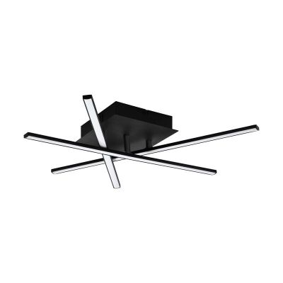 Plafón de techo negro de aluminio, Arantxa, 10W, 3000K LED