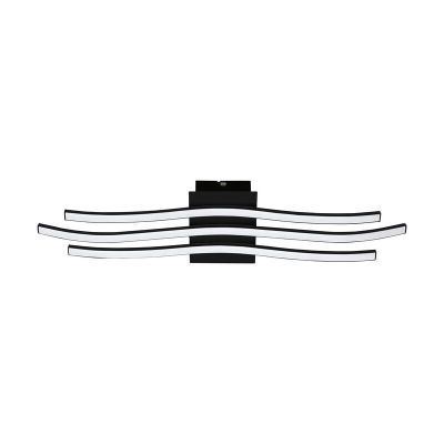 Plafón de techo negro de aluminio, Therese, 21W, 3000K LED