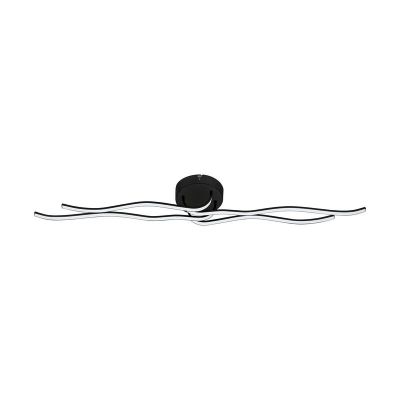 Plafón de techo negro de aluminio, Therese, 36W, 3000K LED