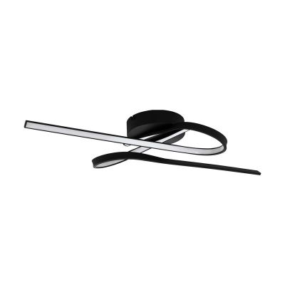 Plafón de techo negro de aluminio, Tinus, 21W, 3000K LED
