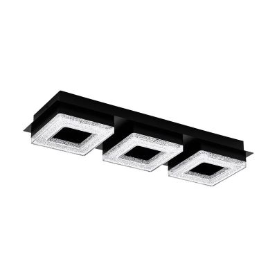 Plafón de techo negro de acero, Arjo, 4W, 3000K LED