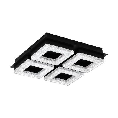 Plafón de techo negro de acero, Arjo, 4W, 3000K LED