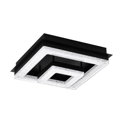 Plafón de techo negro de acero, Arjo, 12W, 3000K LED