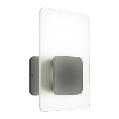 Lámpara exterior antracita de plástico, Lutske, 10W, 3000K LED, IP44