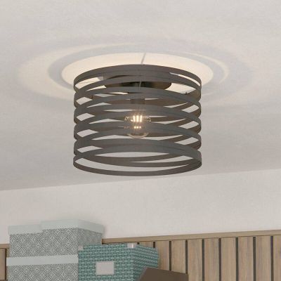 Lámpara de techo negra de aluminio, Tein