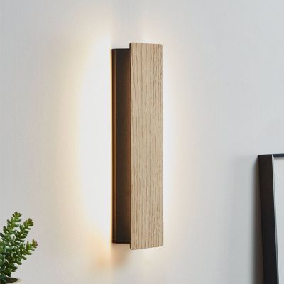 Aplique de madera negro, Zion, 12W, 3000K LED