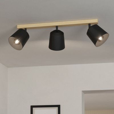 Foco de techo de madera marrón, Teddy