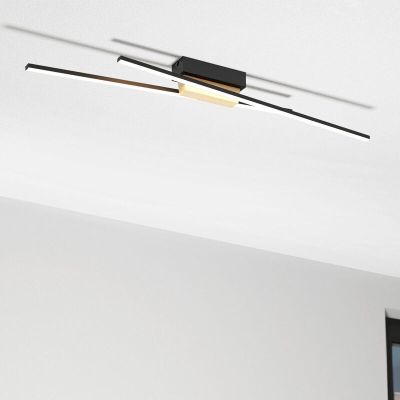 Lámpara de techo negra de aluminio, Leintje, 13W, 3000K LED