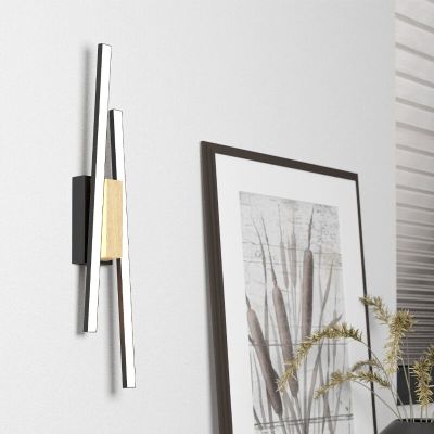 Aplique negro de aluminio, Leintje, 6,3W, 3000K LED