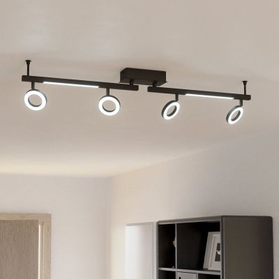 Foco de techo negro de aluminio, Madelinde, 3,2W, 3000K LED